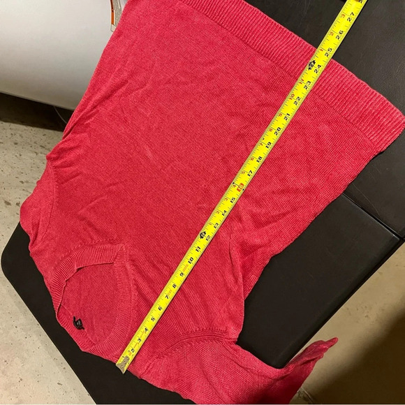 Talbots 100% Linen Sweater Raspberry Pink V-Neck Women’s Size XL - Picture 9 of 9